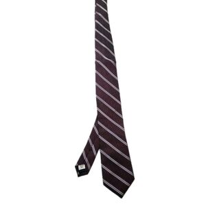 Joseph Abboud Silk Tie Mens 60 Inches Brown Striped Necktie Classic Design New